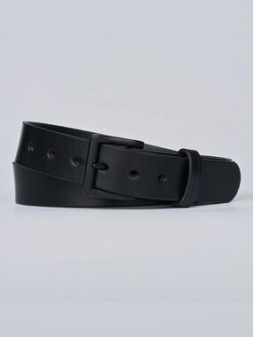 Hanks Belts Men's The Everyday Black Leather Belt - Classic Black Style Size 42